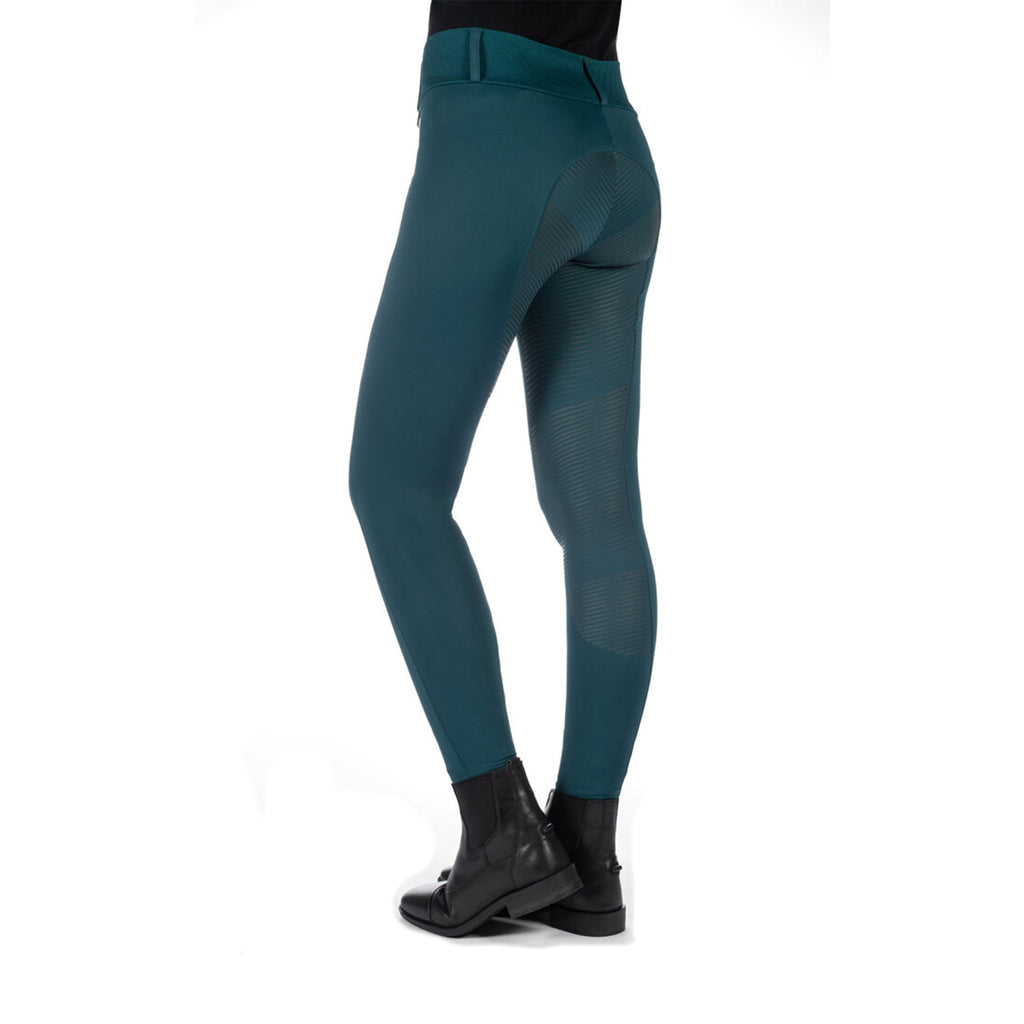 HKM Ladies Livigno Riding Full Seat Leggings - Deep Green