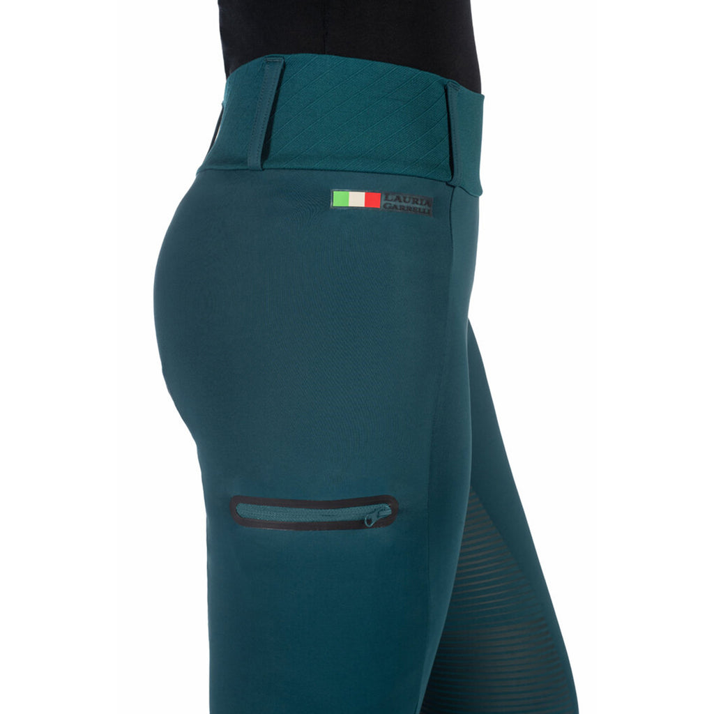 HKM Ladies Livigno Riding Full Seat Leggings - Deep Green