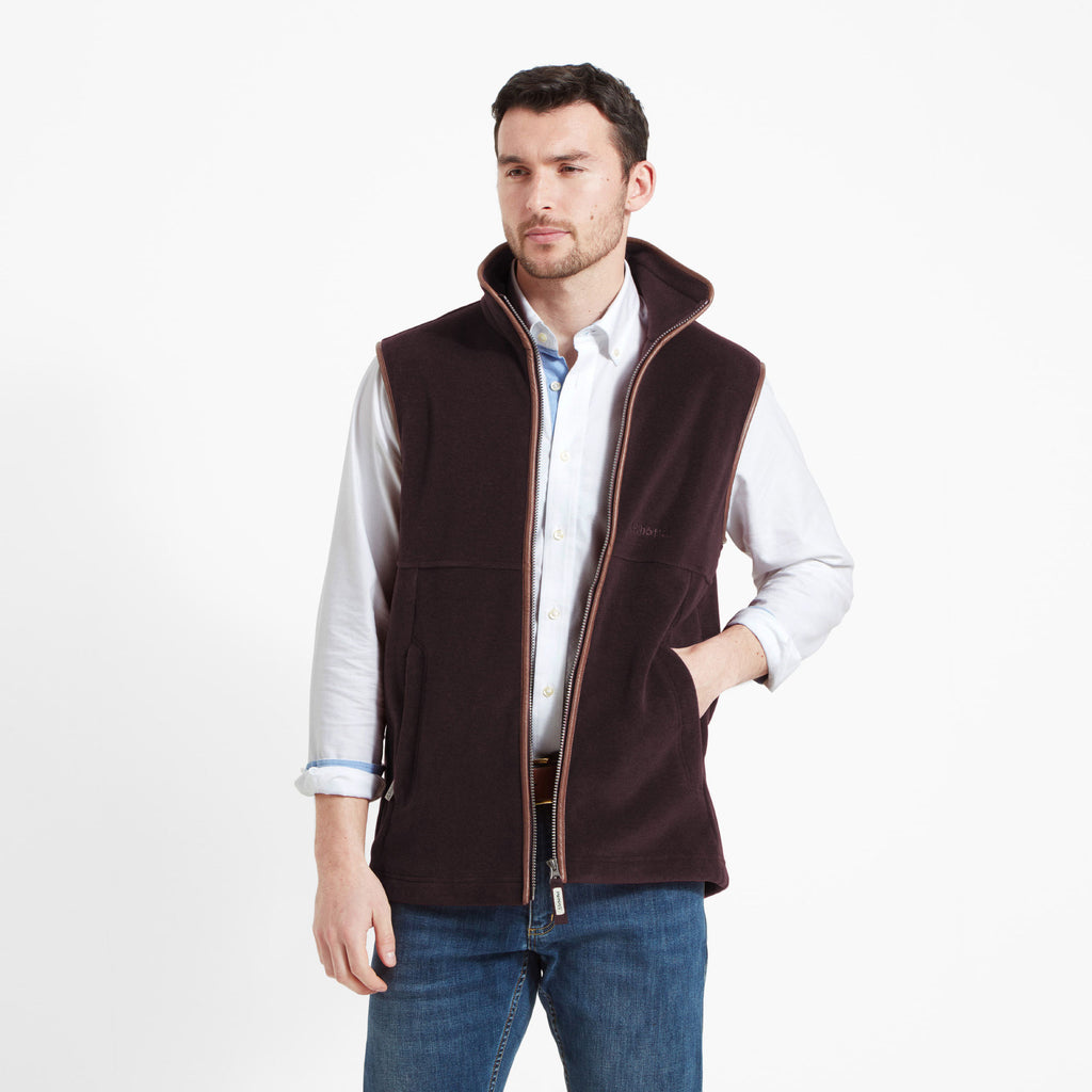 Schoffel Mens Oakham Fleece Gilet - Port