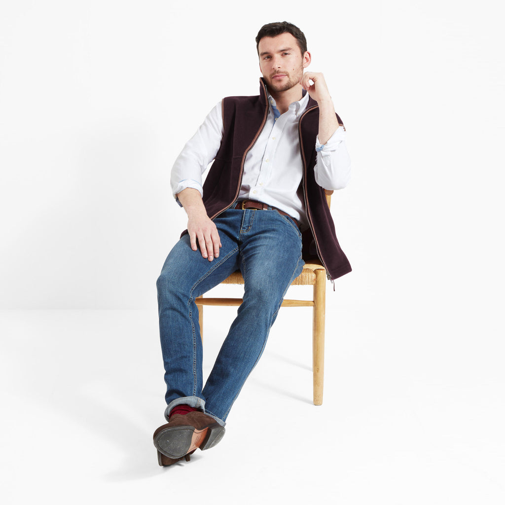 Schoffel Mens Oakham Fleece Gilet - Port