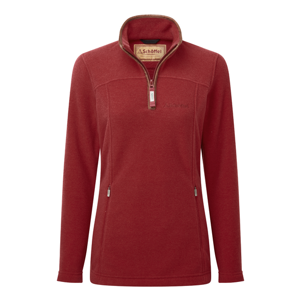 Schoffel Ladies Tilton II 1/4 Zip Fleece - Claret