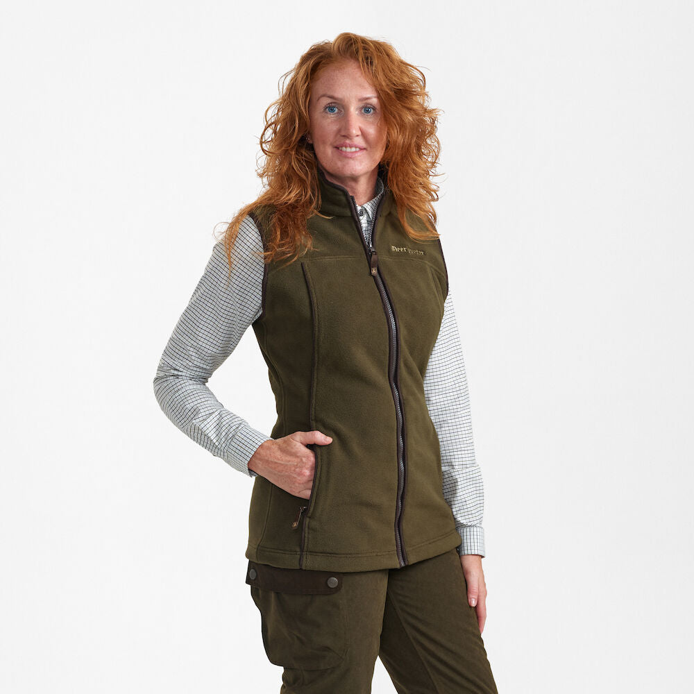 Deerhunter Ladies Eagle Fleece Waistcoat - Tarmac Green