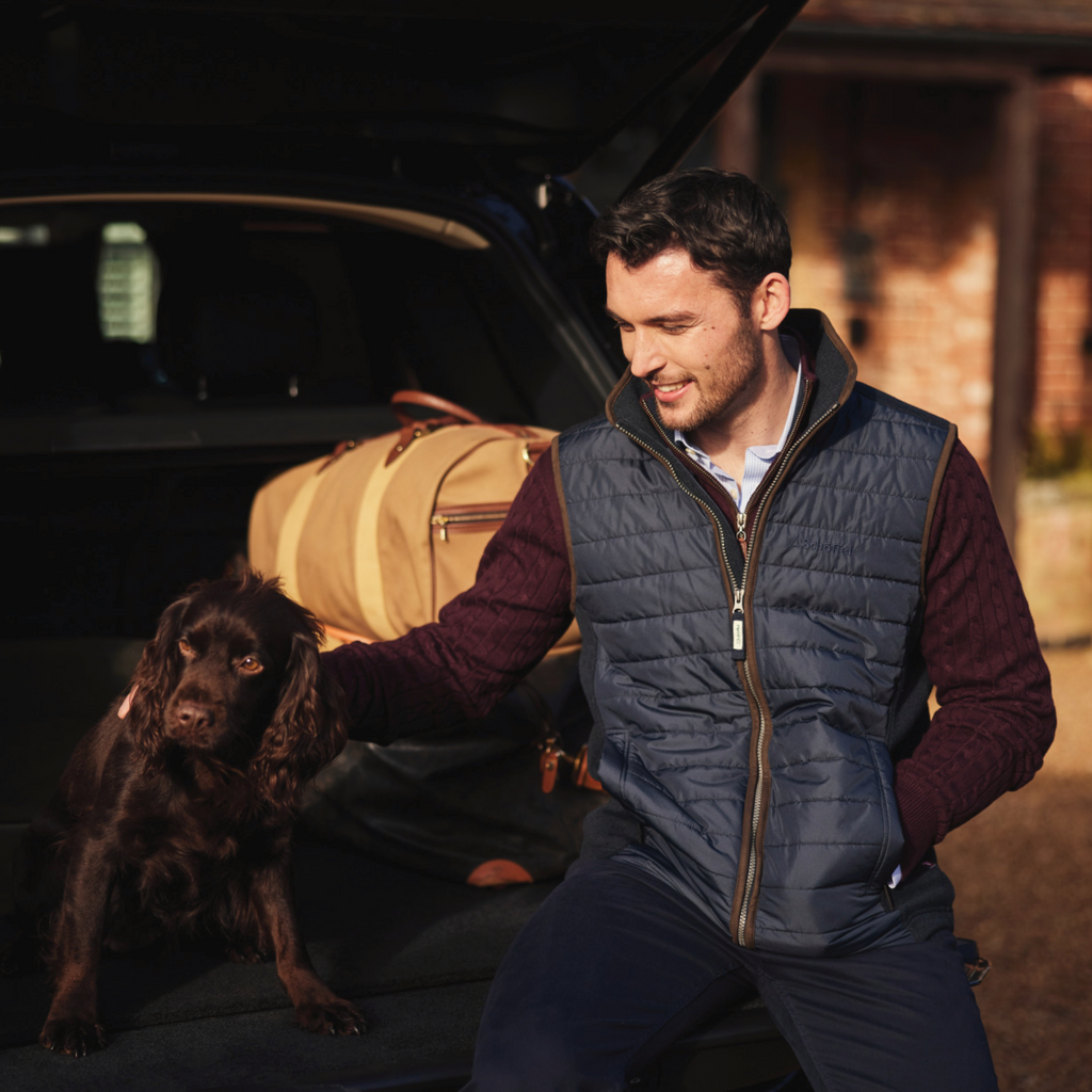 Schoffel Mens Oakham Hybrid Gilet - Petrol Blue
