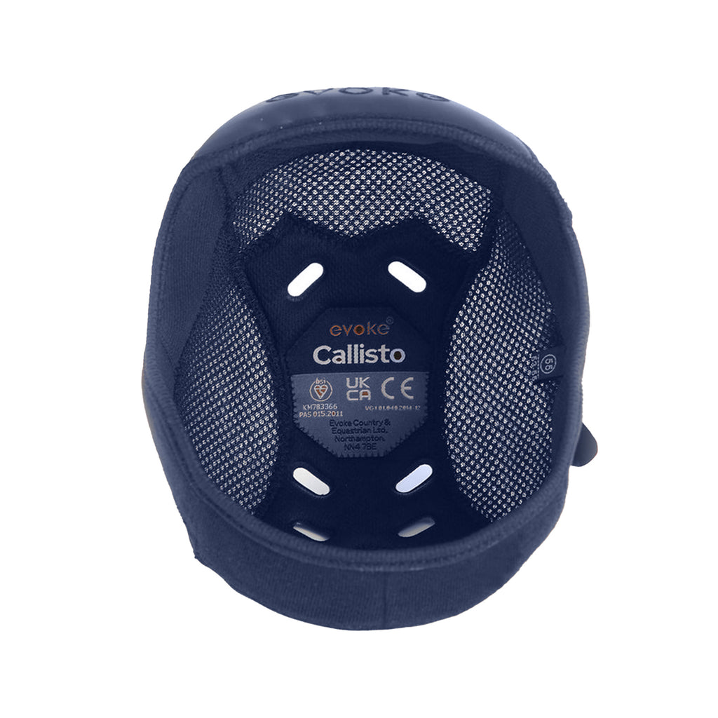 Evoke Callisto Removable Crown Padded Helmet Liner - Navy