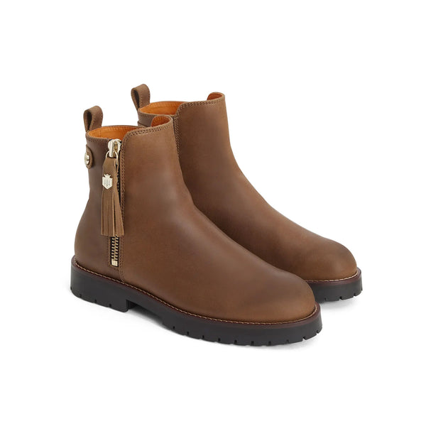 Fairfax and Favor Ladies Oakham Ankle Boot - Oak Leather