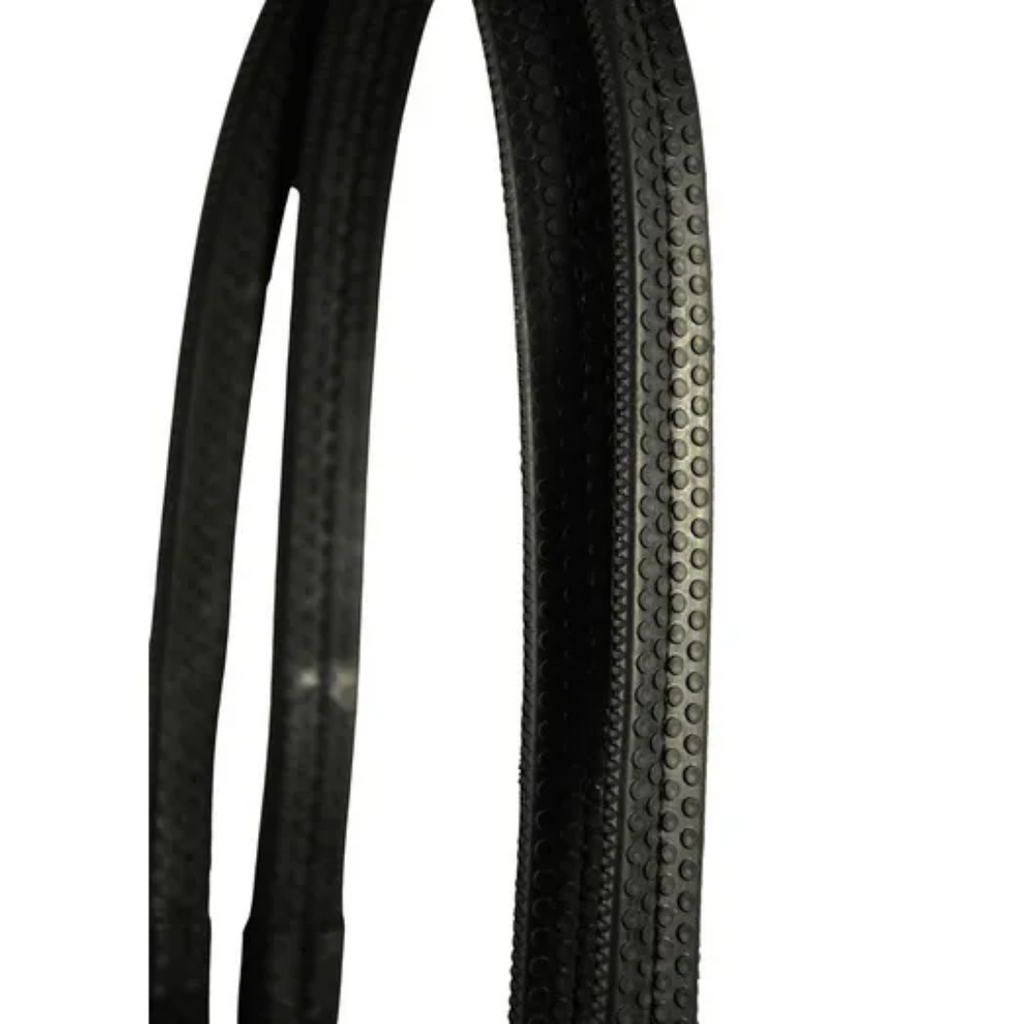 FR Vincitore Equestrian Libre Rubber Grip  Reins - Havana