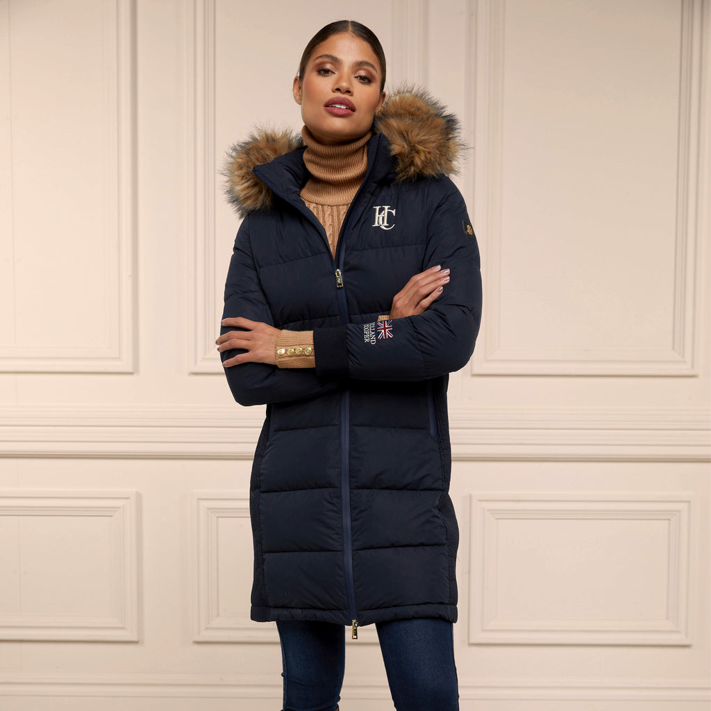 Holland Cooper Team Padded Coat - Ink Navy