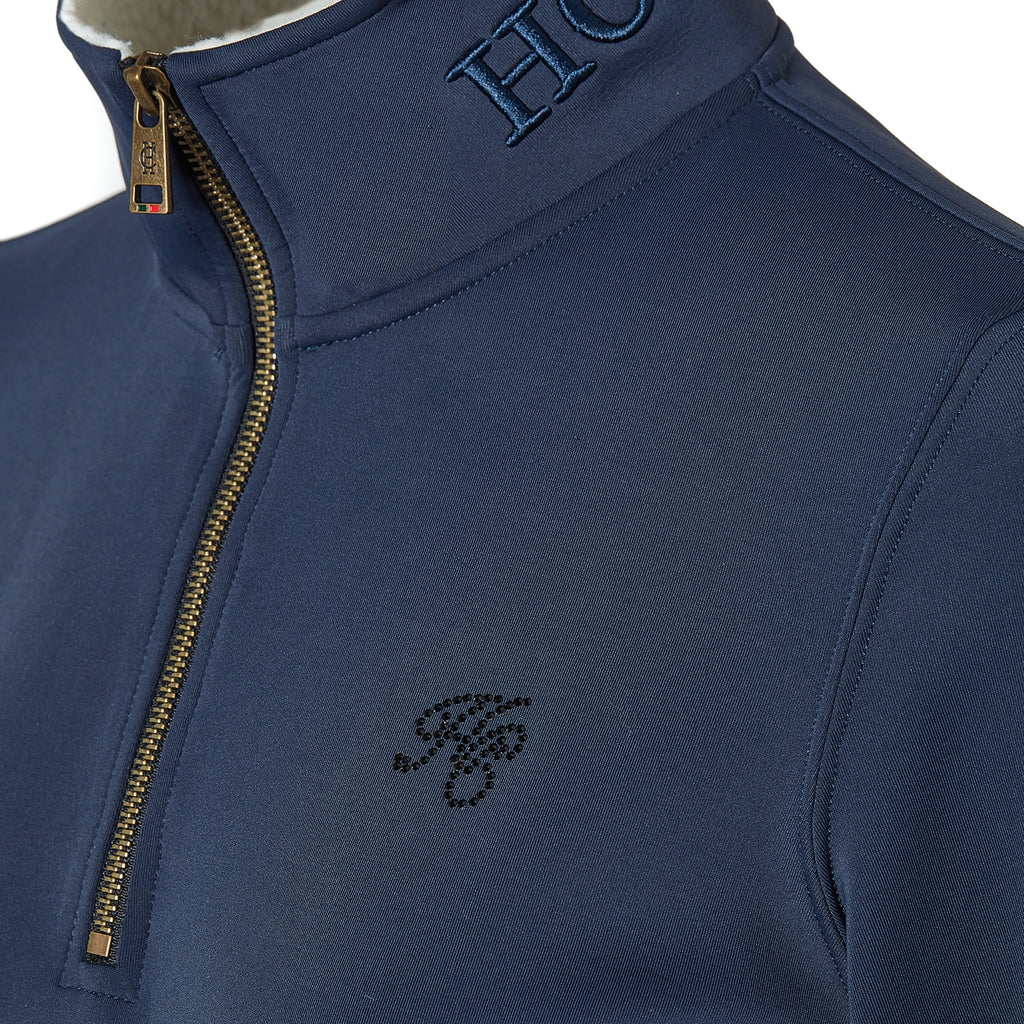 Holland Cooper Training Henley Sweater - Ink Navy