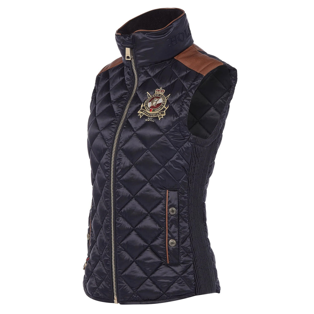 Holland Cooper Classic Diamond Quilt Gilet - Ink Navy