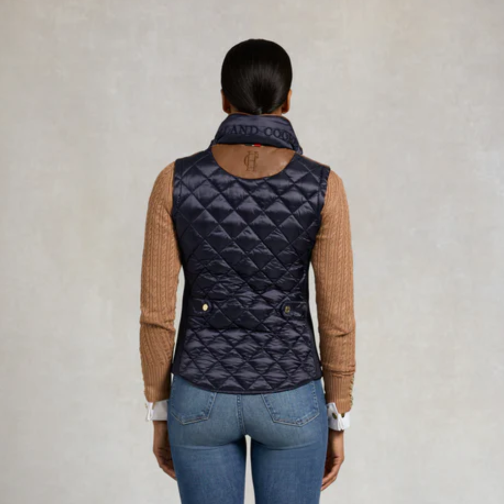 Holland Cooper Classic Diamond Quilt Gilet - Ink Navy