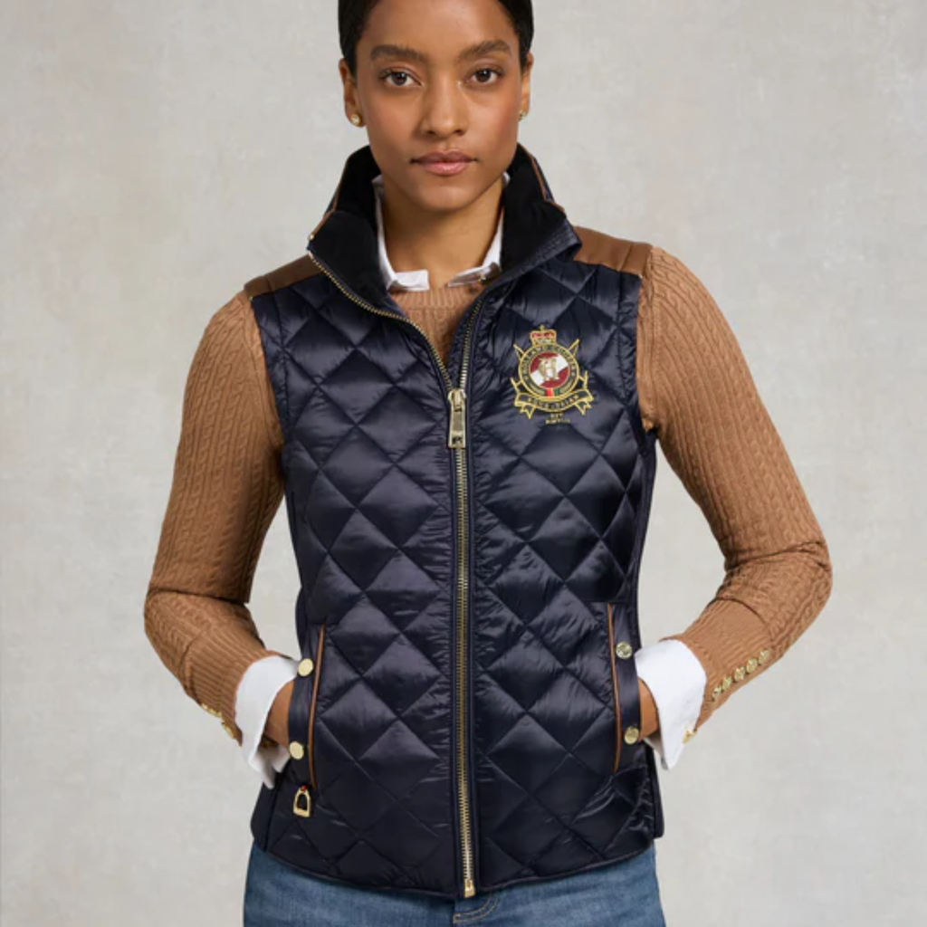 Holland Cooper Classic Diamond Quilt Gilet - Ink Navy