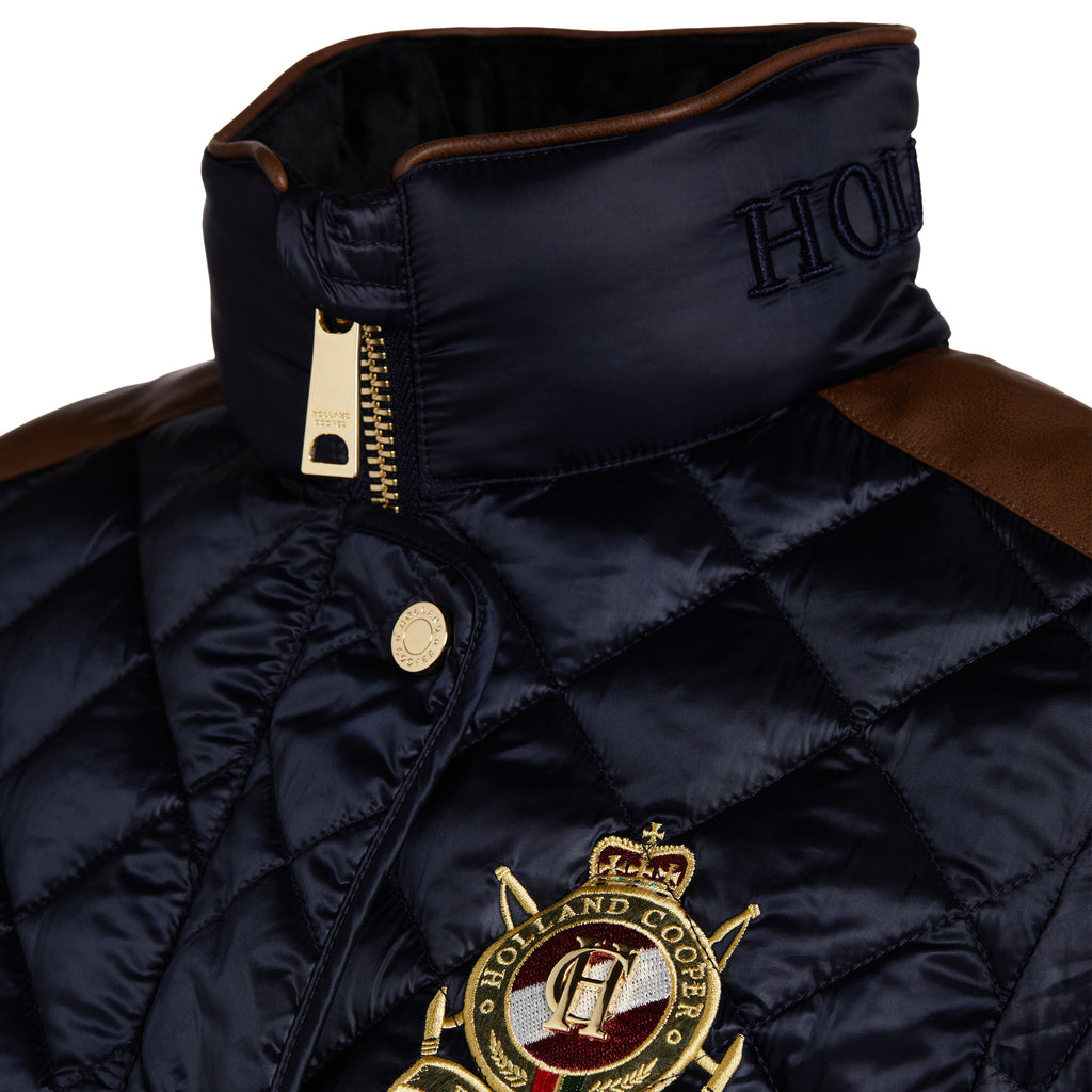 Holland Cooper Classic Diamond Quilt Jacket - Ink Navy