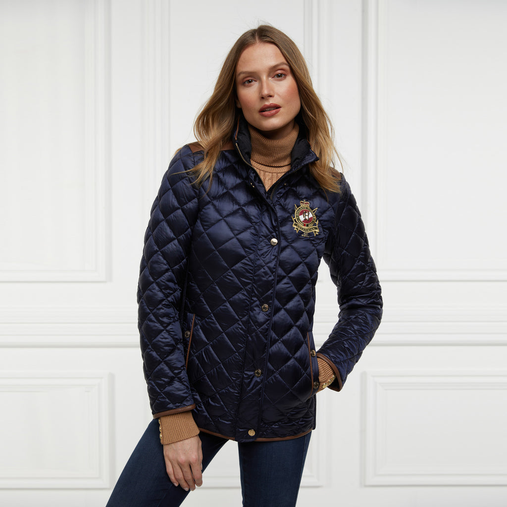 Holland Cooper Classic Diamond Quilt Jacket - Ink Navy