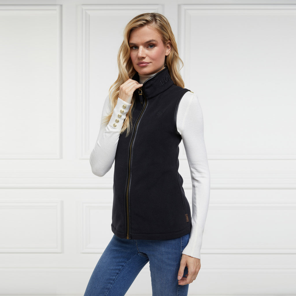 Holland Cooper Country Fleece Gilet - Black