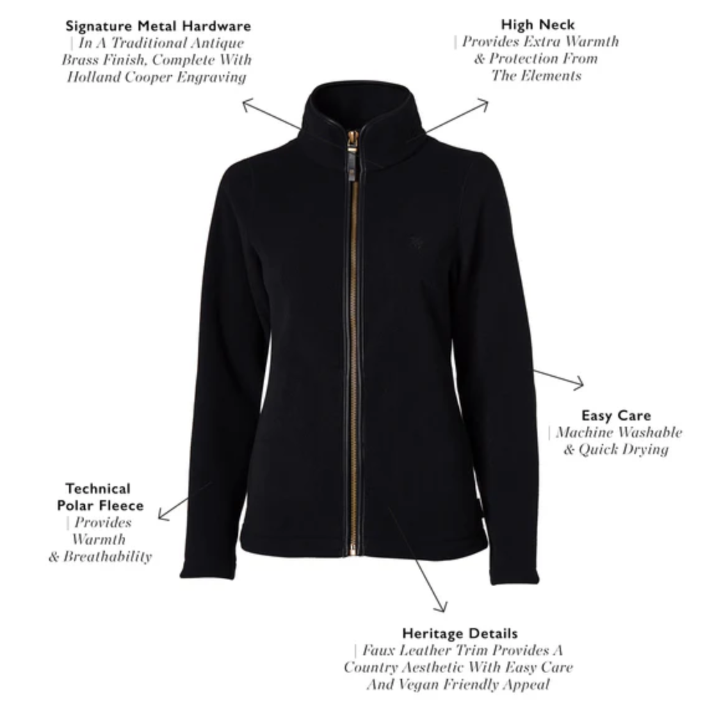 Holland Cooper Country Fleece Jacket - Black