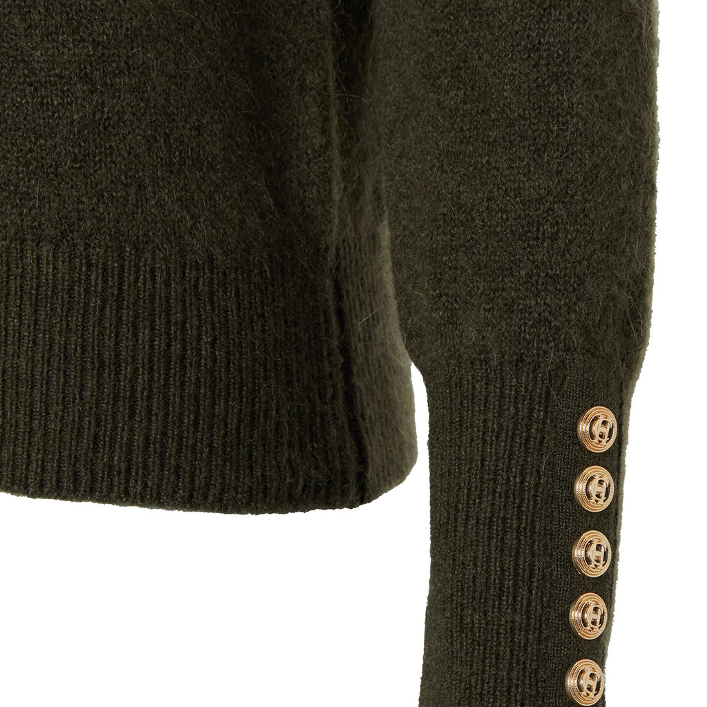 Holland Cooper Tori Quarter Zip Knit - Forest Green
