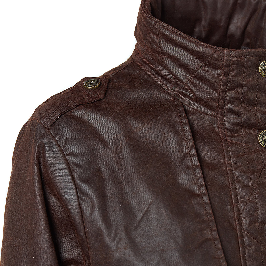 Holland Cooper Durham Wax Jacket - Chocolate