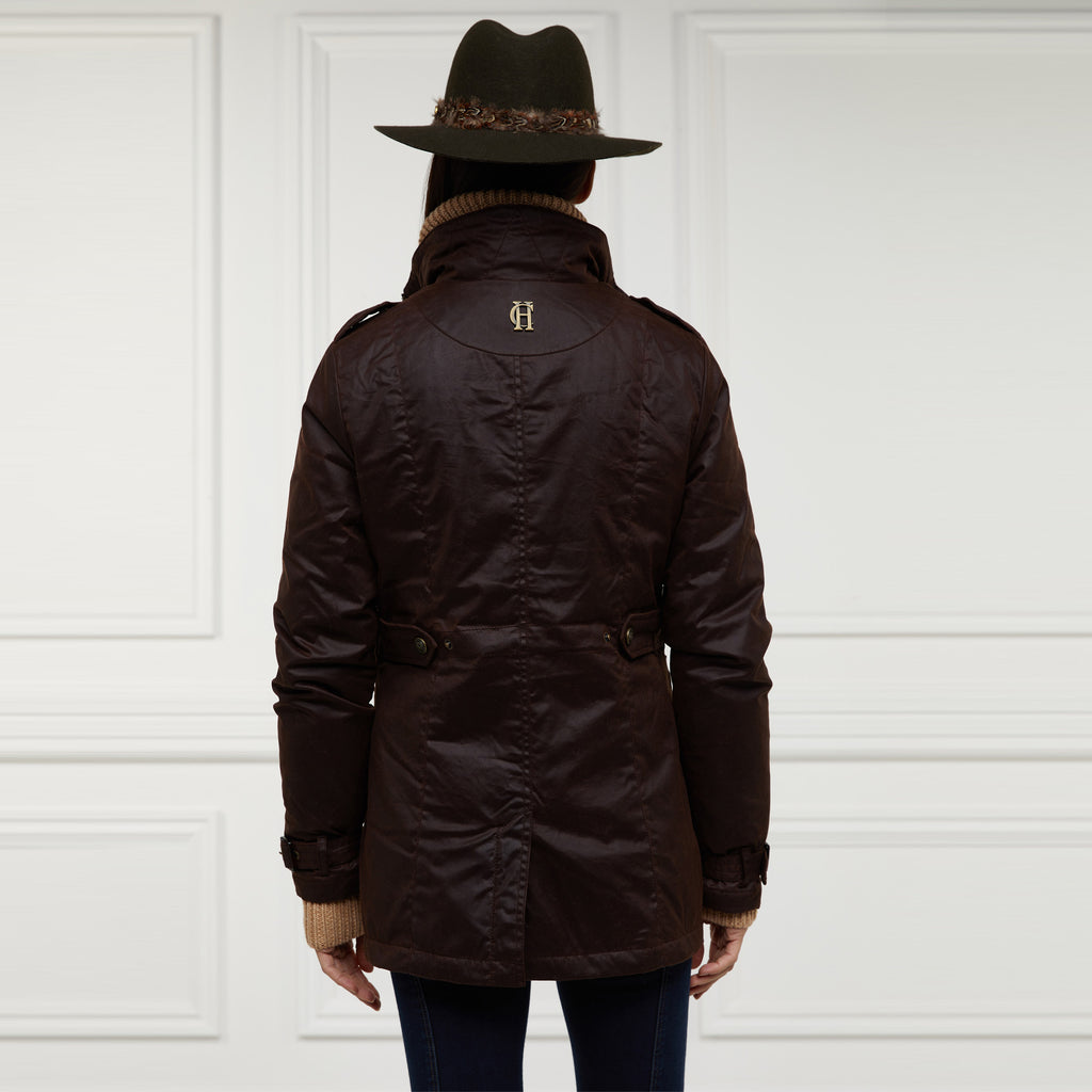 Holland Cooper Durham Wax Jacket - Chocolate