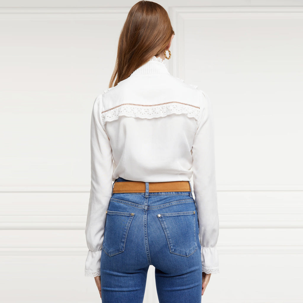 Holland Cooper Audley Lace Blouse - White
