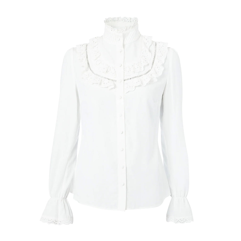 Holland Cooper Audley Lace Blouse - White