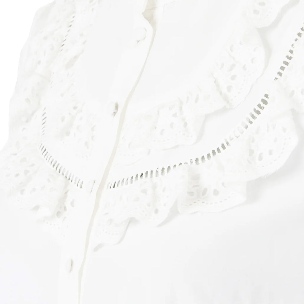 Holland Cooper Audley Lace Blouse - White