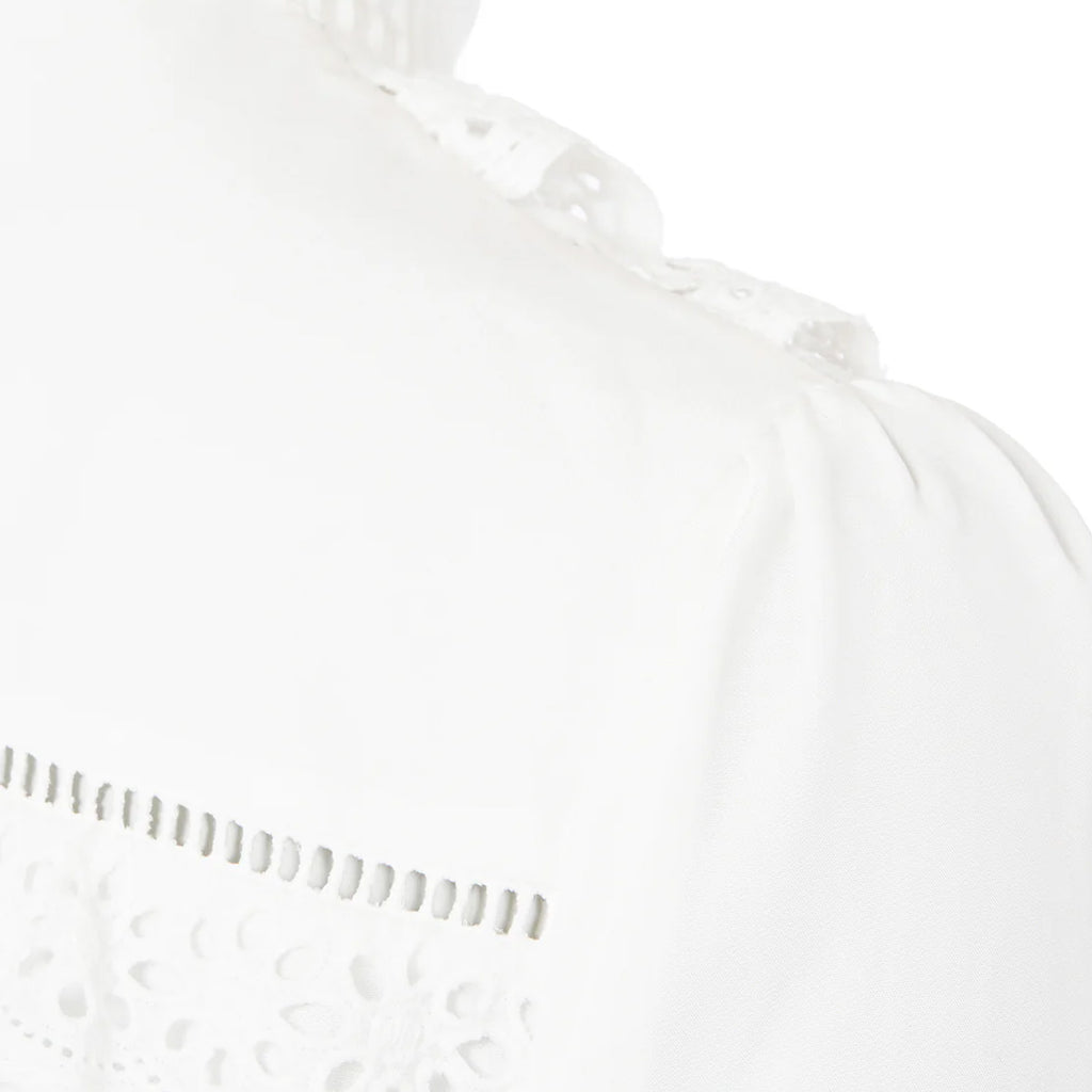 Holland Cooper Audley Lace Blouse - White