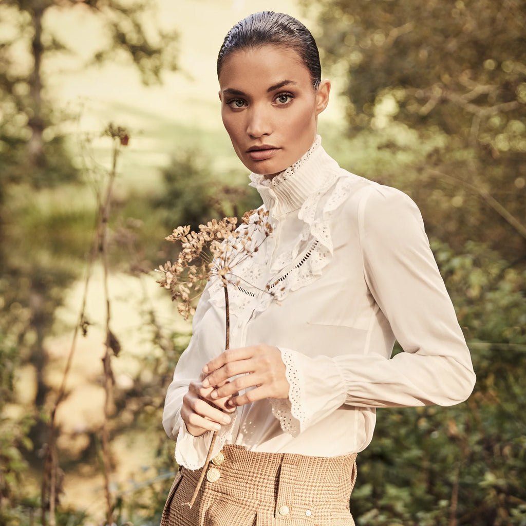 Holland Cooper Audley Lace Blouse - White