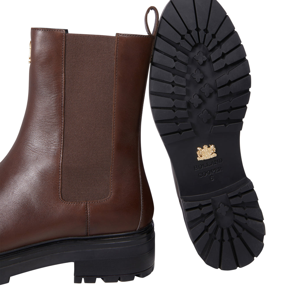 Holland Cooper Astoria Ankle Boot - Rich Chocolate