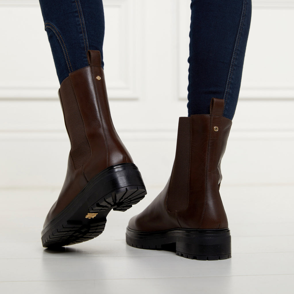 Holland Cooper Astoria Ankle Boot - Rich Chocolate