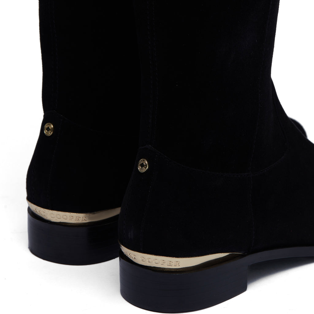 Holland Cooper Albany Knee Boot - Black Suede