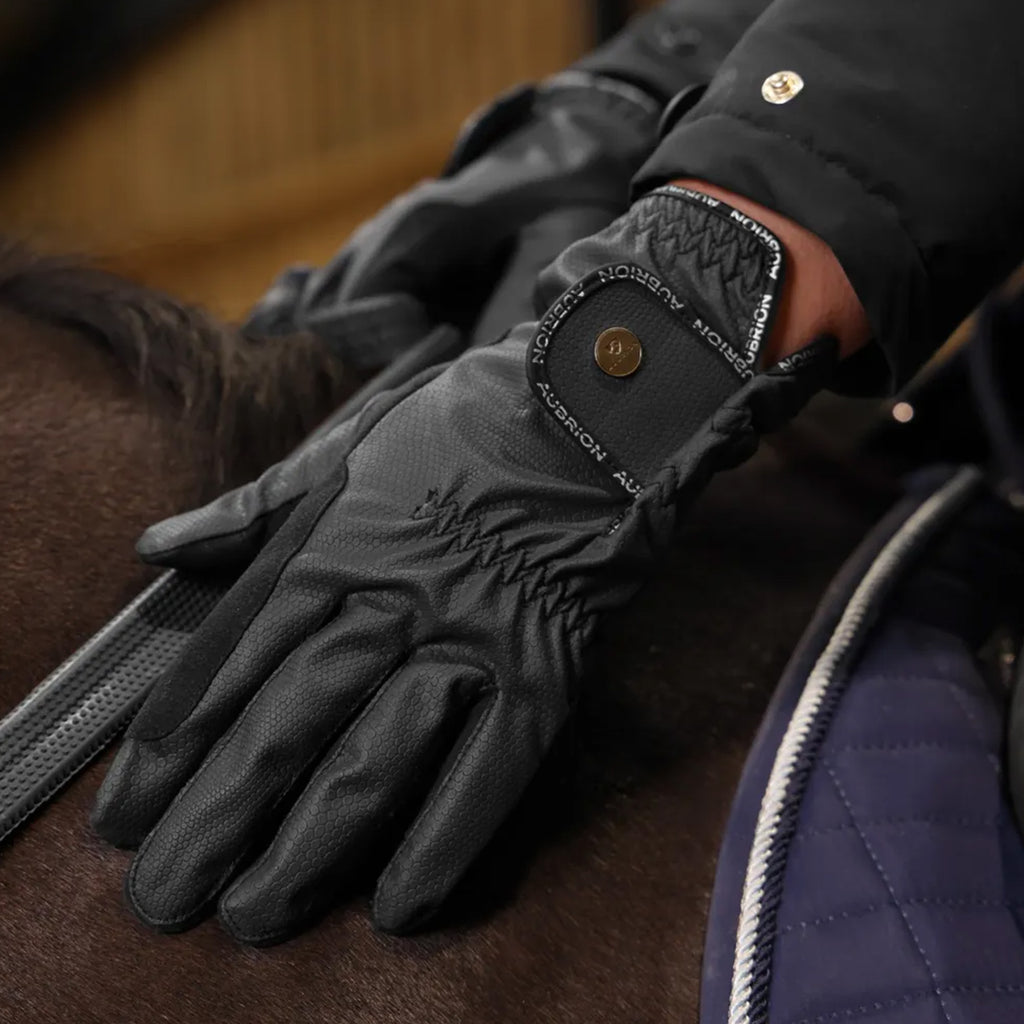 Aubrion Stadium Winter Riding Gloves - Black