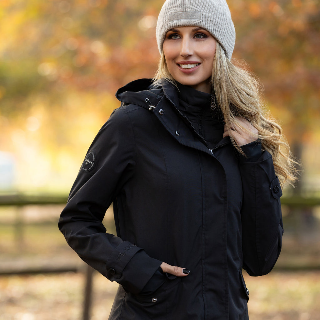 LeMieux Ladies Amelie Waterproof Lightweight Riding Coat - Black