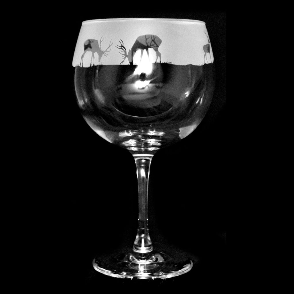 The Milford Collection Stag Gin Balloon Glass