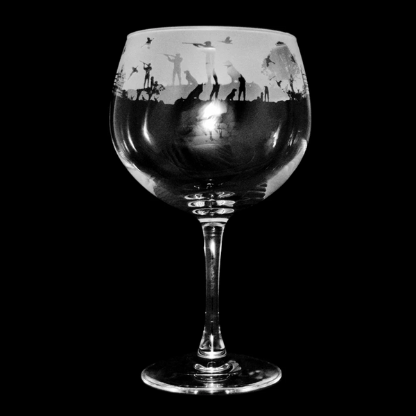 The Milford Collection Shooting Scene Gin Balloon Glass