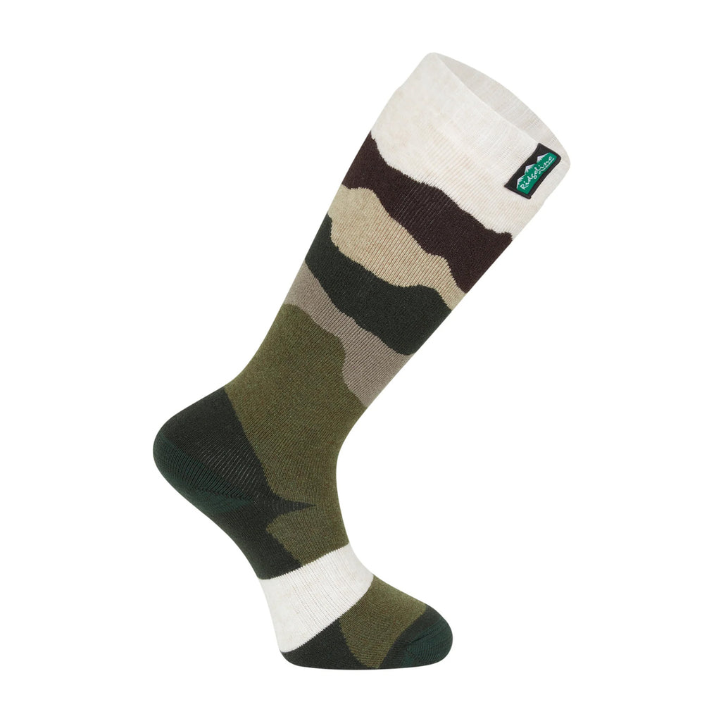 Ridgeline Merino Wool Field Socks Full Length - Olive Stripes