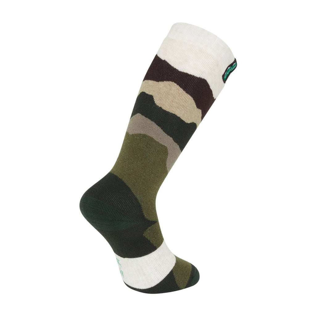 Ridgeline Merino Wool Field Socks Full Length - Olive Stripes