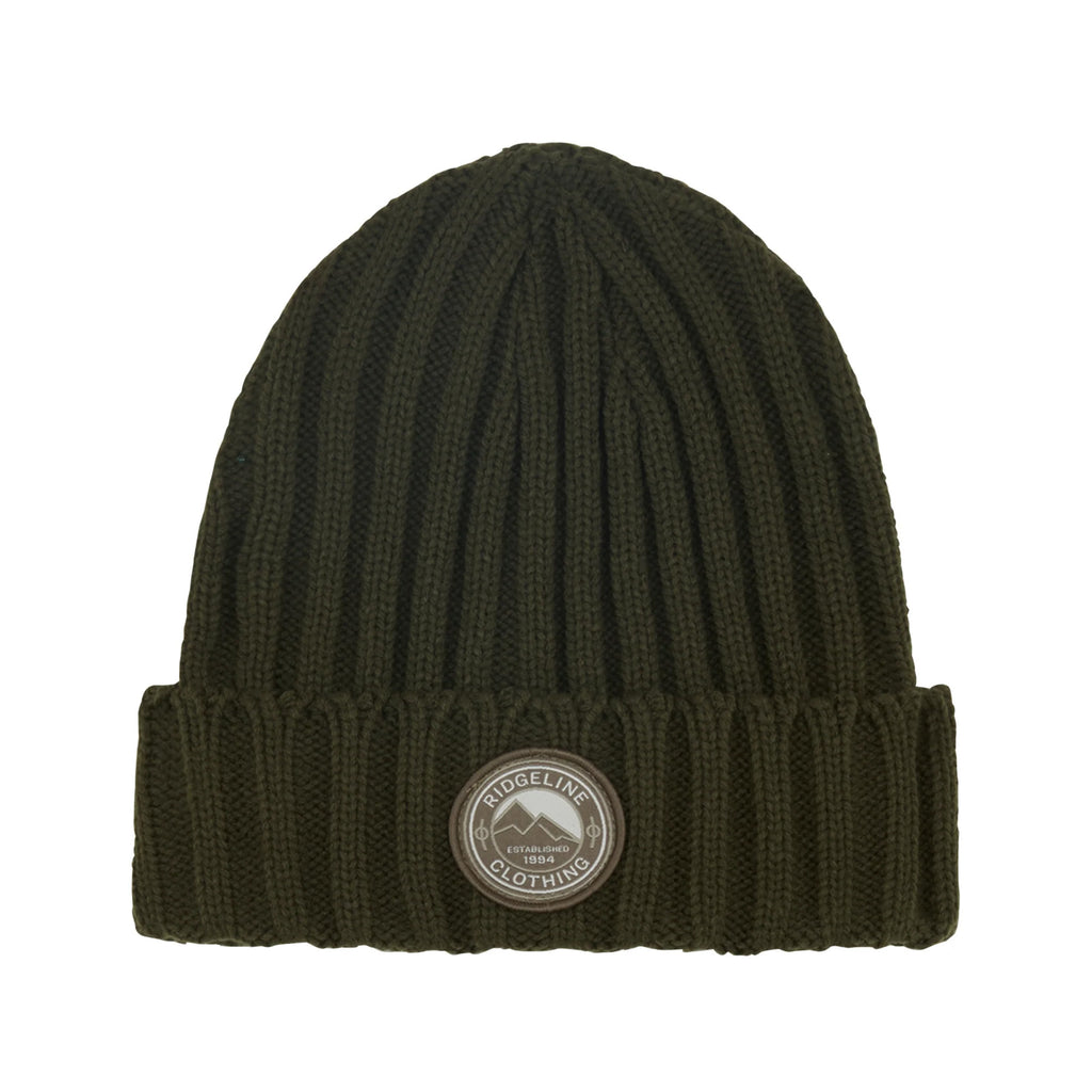 Ridgeline Original Knitted Beanie Hat - Olive