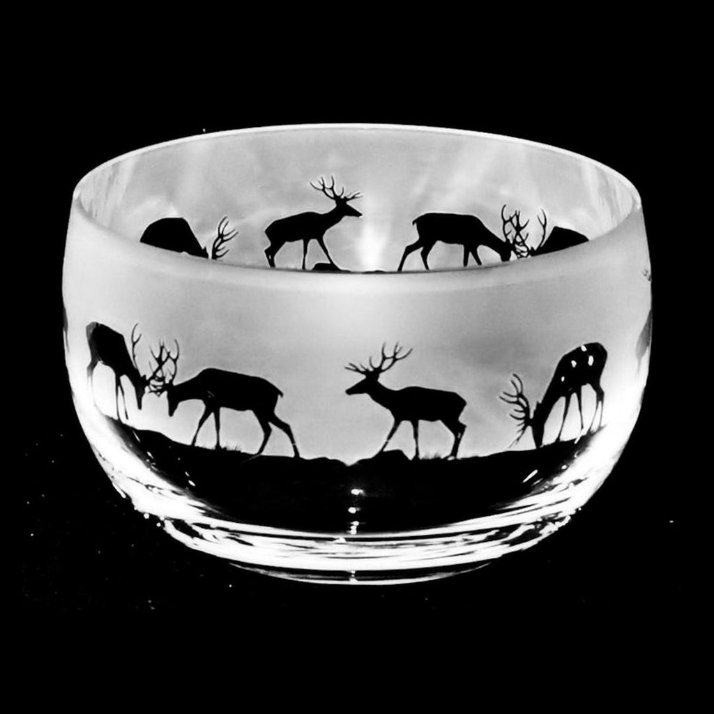 The Milford Collection Stag Small Crystal Bowl