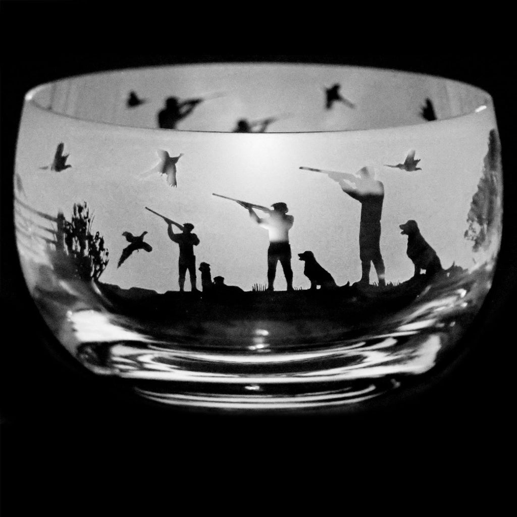 The Milford Collection Shooting Scene Small Crystal Bowl