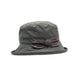 Heather Cora Wax Leaf Motif Hat - Olive