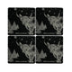 Selbrae House 4 Slate Coasters - Christmas Highland Cow