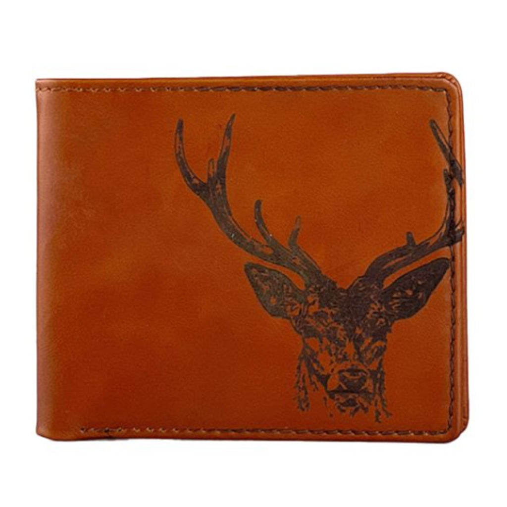 Selbrae House Leather Wallet - Stag