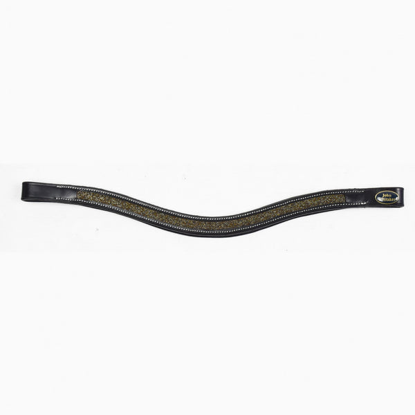 John Whitaker Sparkle Browband - Black/Gold