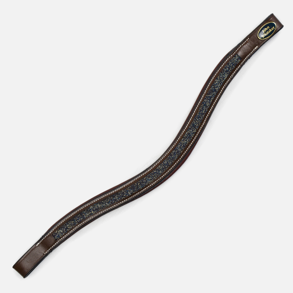 John Whitaker Sparkle Browband - Havana/Navy