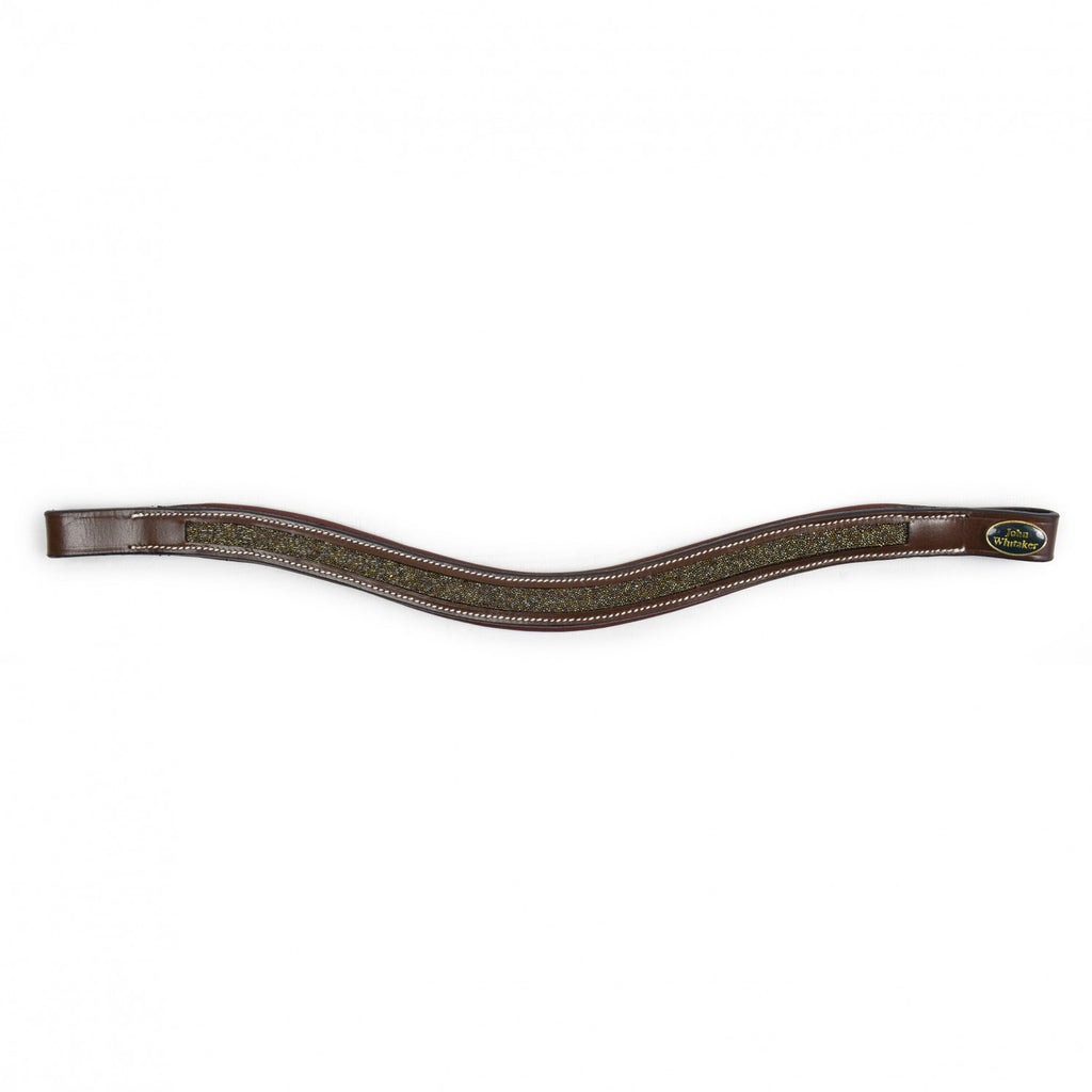 John Whitaker Sparkle Browband - Havana/Gold