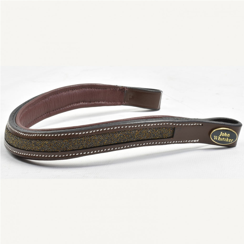 John Whitaker Sparkle Browband - Havana/Gold