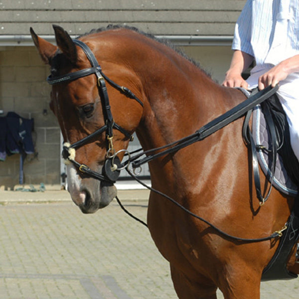 John Whitaker Rope Draw Reins - Black