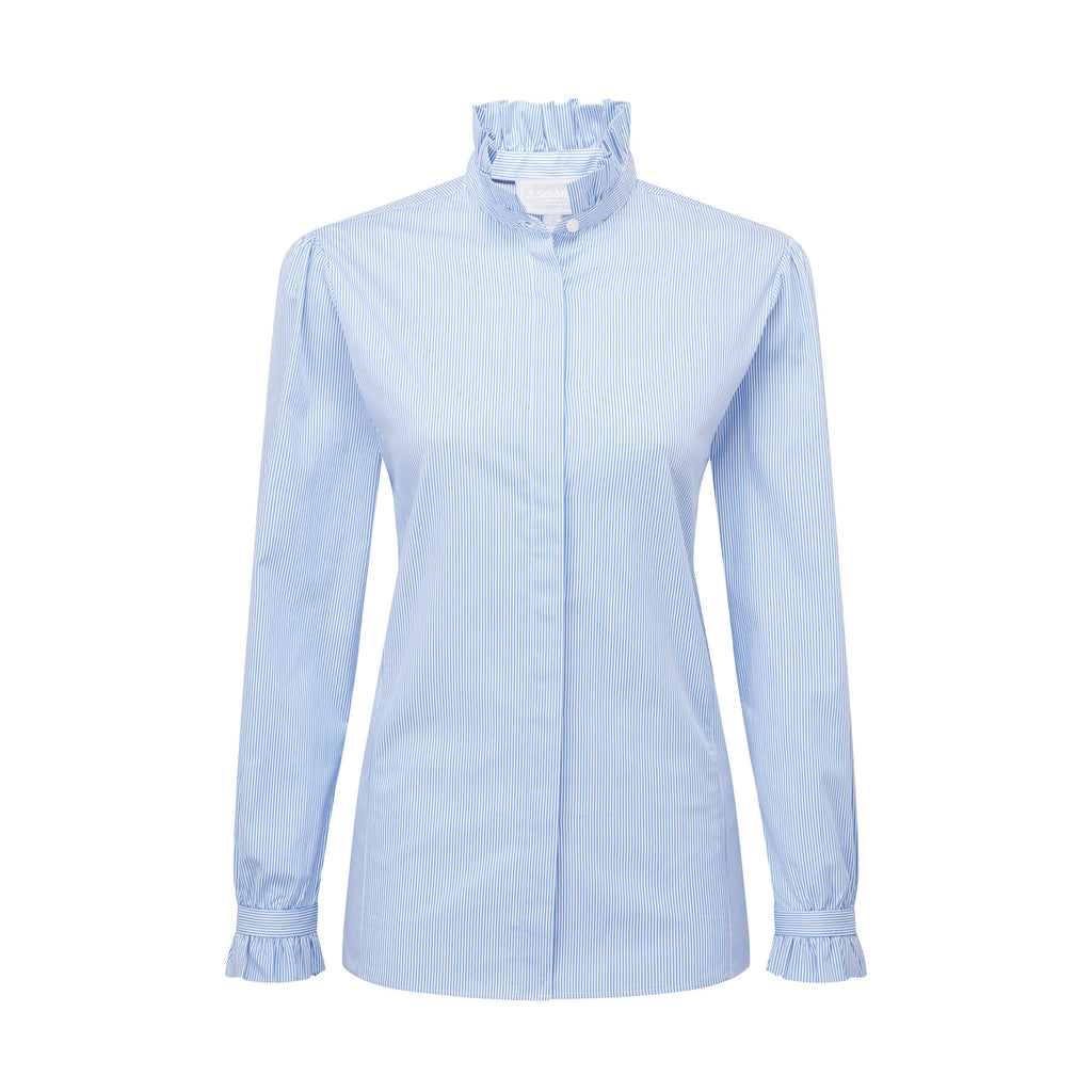 Schoffel Ladies Fakenham Shirt - Light Blue Stripe