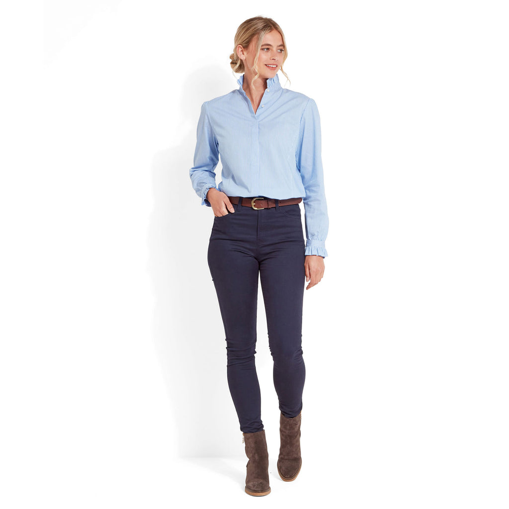 Schoffel Ladies Fakenham Shirt - Light Blue Stripe