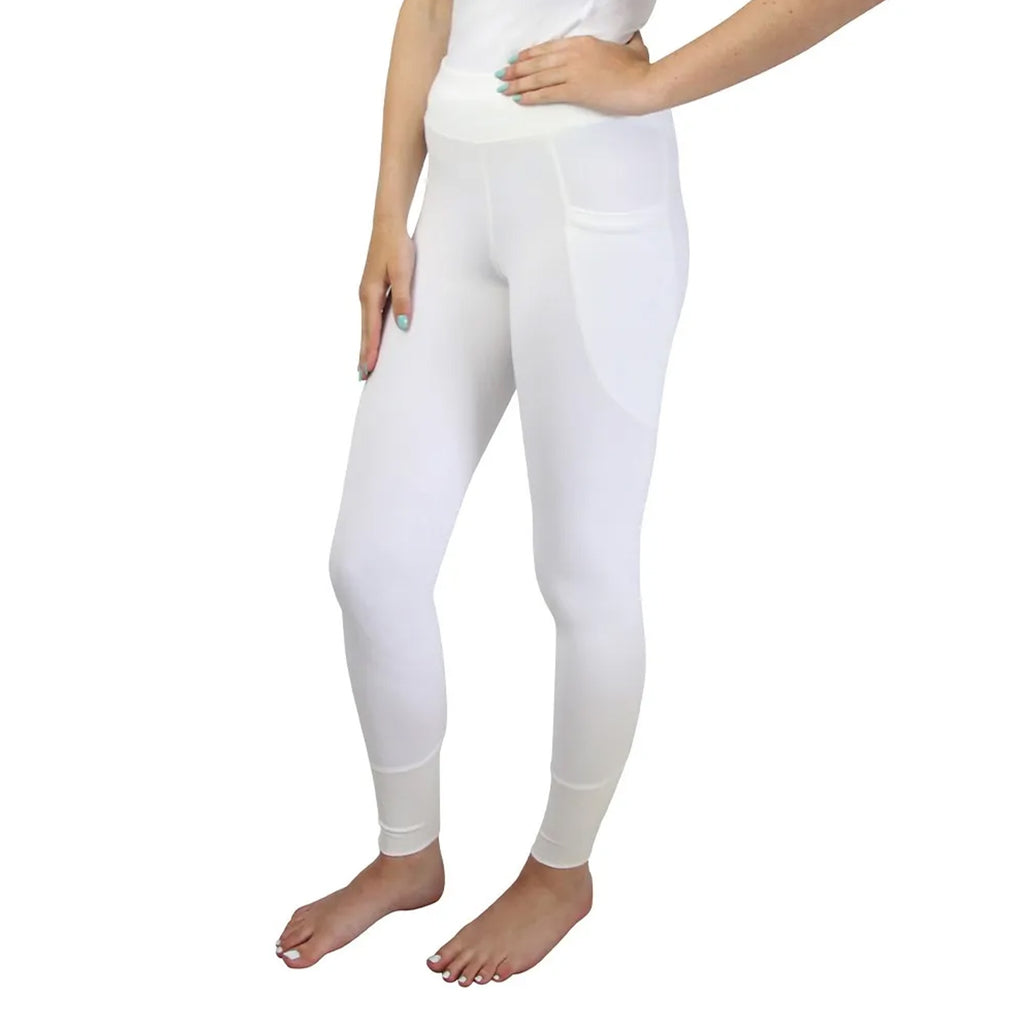 Hy Equestrian Children's Selah Competition Riding Tights - White